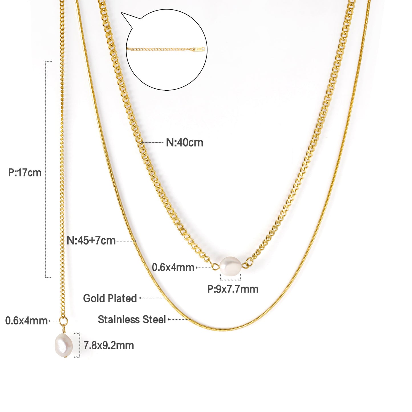 NE255101G COLLAR FINO EN ACERO ACERINA