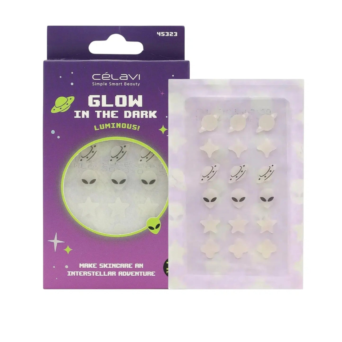 45323 PARCHES PARA ACNE GLOW IN THE DARK CELAVI