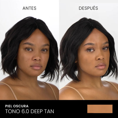 BASE LÍQUIDA GO BRIGHT 30 g SAMY # 6.0 DEEP TAN - LANZAMIENTO