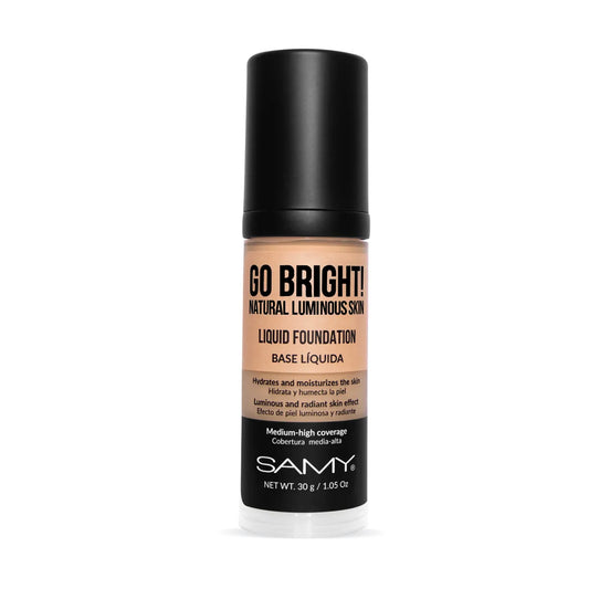 BASE LÍQUIDA GO BRIGHT 30 g SAMY # 5.0 TAN - LANZAMIENTO