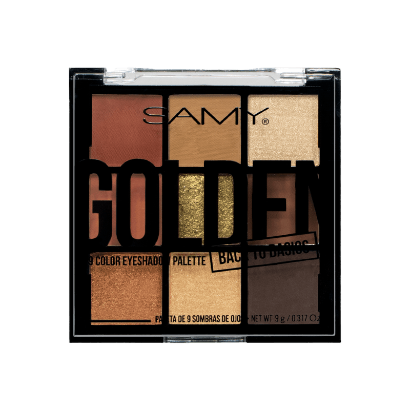 PALETA X 9 SOMBRAS DE OJOS SAMY # 13. GOLDEN