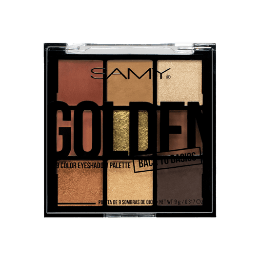 PALETA X 9 SOMBRAS DE OJOS SAMY # 13. GOLDEN