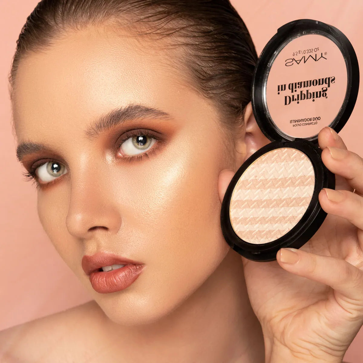 POLVO COMPACTO ILUMINADOR SAMY DRIPPING IN DIAMONDS