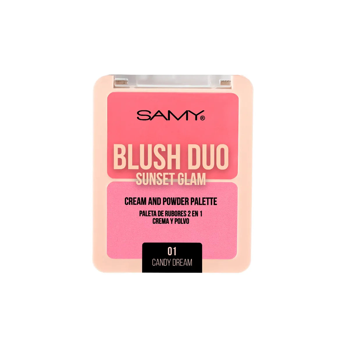 PALETA RUBORES 2 EN 1 CREMA Y POLVO #01 CANDY DREAM SAMY