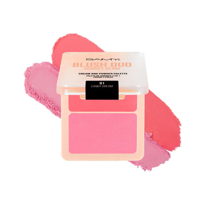 PALETA RUBORES 2 EN 1 CREMA Y POLVO #01 CANDY DREAM SAMY