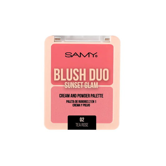 PALETA RUBORES 2 EN 1 CREMA Y POLVO #02 TEA ROSE SAMY
