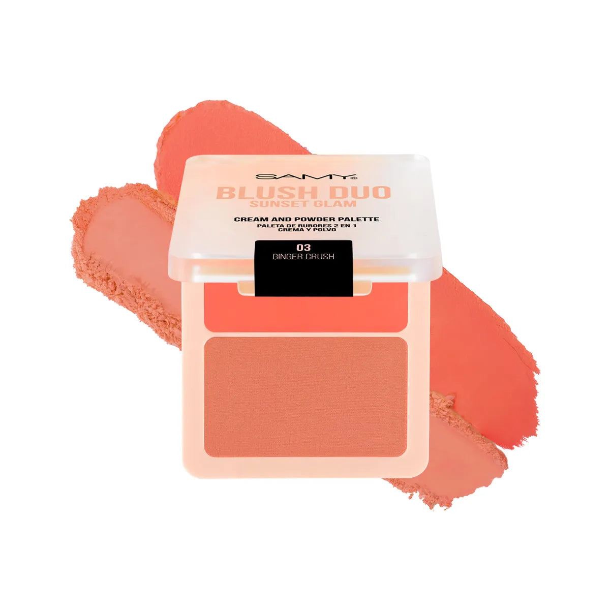 PALETA RUBORES 2 EN 1 CREMA Y POLVO #03 GINGER CRUSH SAMY