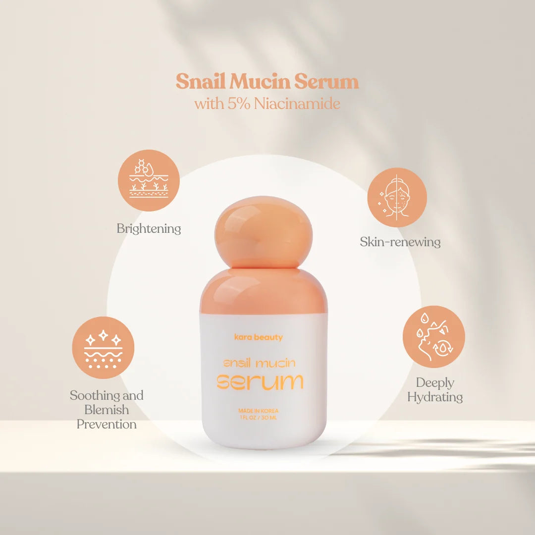 SNAIL MUCIN SERUM (30 ML) (KOREA) KARA BEAUTY