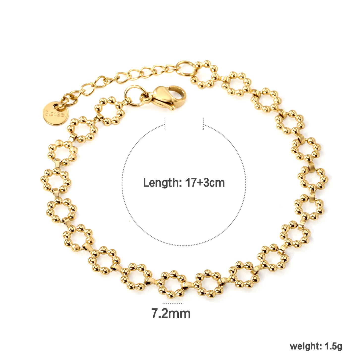 BR280301G PULSERA ACERO FINA ACERINA