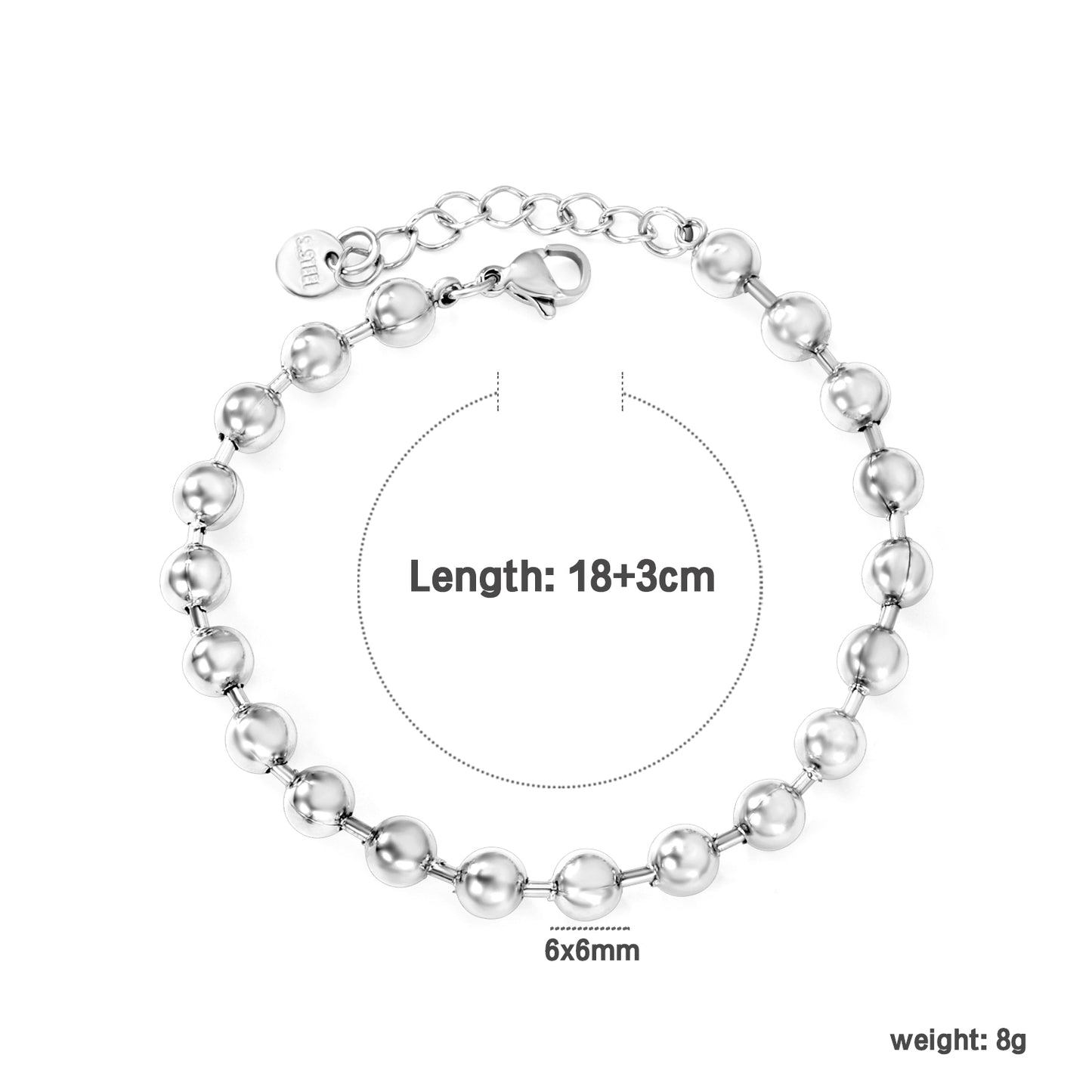 BR283401S PULSERA ACERO FINA ACERINA