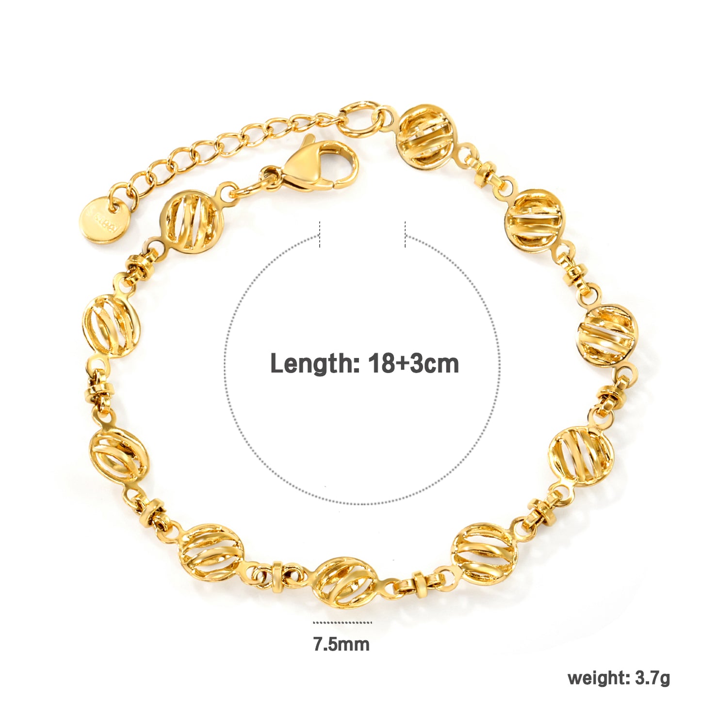 BR280001G PULSERA ACERO FINA ACERINA