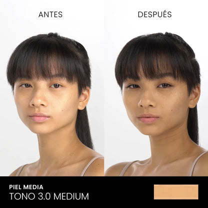 BASE LÍQUIDA GO BRIGHT 30 g SAMY # 3.0 MEDIUM - LANZAMIENTO
