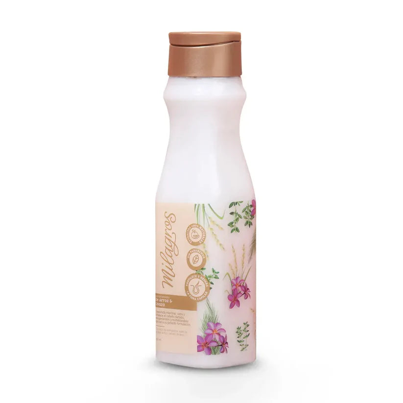 ACONDICIONADOR DE ARROZ Y LINAZA 450ml MILAGROS