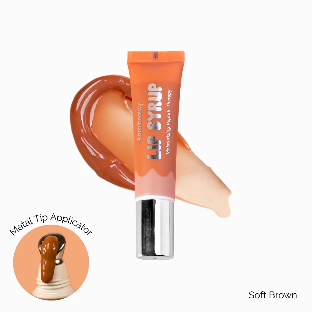 SOFT BROWN - LIP SYRUP MOISTURIZING PEPT KARA BEAUTY