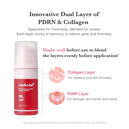 [Medicube]SUERO DE BURBUJA DE COLÁGENO ROSA PDRN 95ml