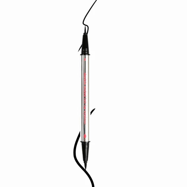 BLACK - DOUBLE ENDED FELT TIP EYELINER - KARA BEAUTY