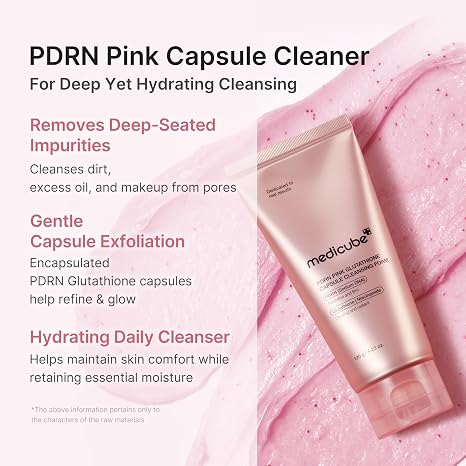 [Medicube] PDRN ESPUMA LIMPIADORA CON CÁPSULA DE GLUTATÍÓN ROSA 120 g
