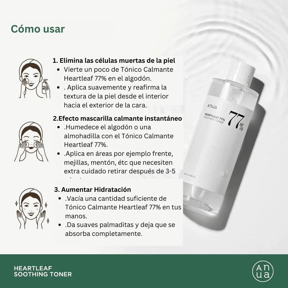 [ANUA] HEARTLEAF 77% TÓNICO CALMANTE 250ml