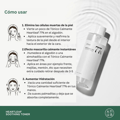 [ANUA] HEARTLEAF 77% TÓNICO CALMANTE 250ml