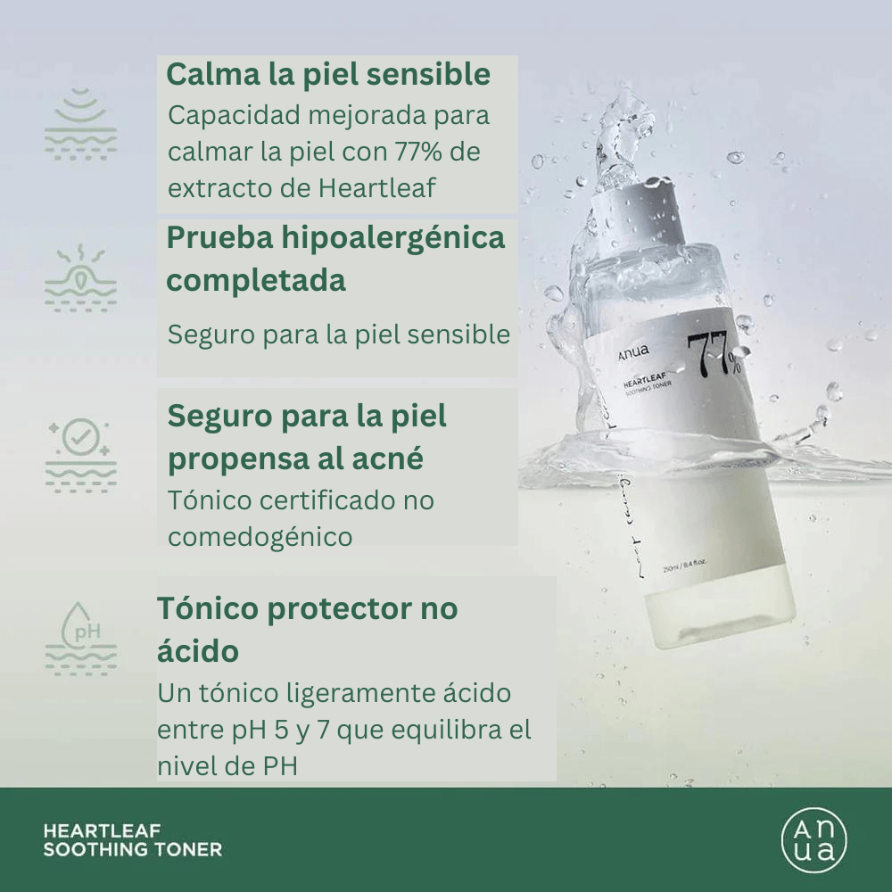 [ANUA] HEARTLEAF 77% TÓNICO CALMANTE 250ml