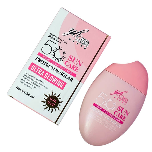 YH-PS26 PROTECTOR SOLAR ROSAS + ACIDO HIALURONICO 50+ YH BEJA