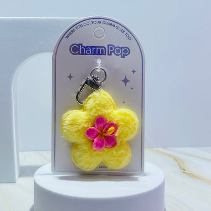 LLAVERO FLOR PELUCHE