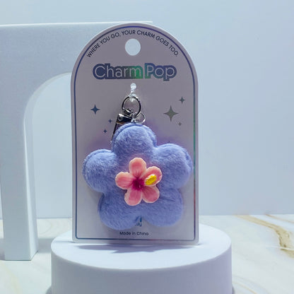 LLAVERO FLOR PELUCHE