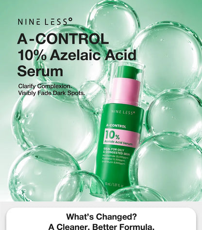 [NINE LESS] [RENOVAR] Suero A-Control con ácido azelaico al 10 %, 30 ml