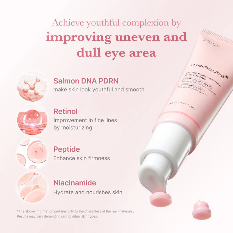 [Medicube] CREMA DE OJOS CON PÉPTIDOS PDRN ROSA 30 ml