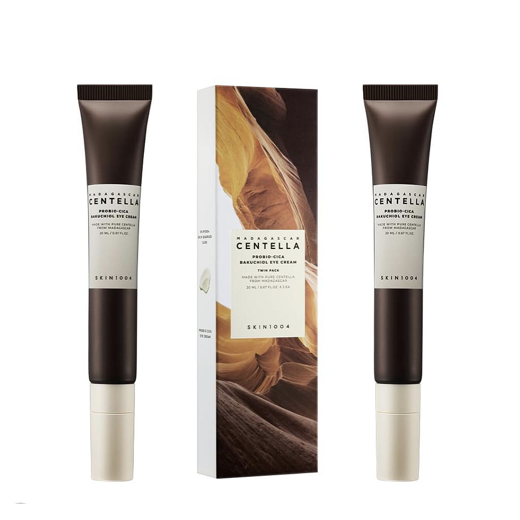 [Skin1004] CREMA PARA OJOS CON CENTELLA DE MADAGASCAR, PROBIO-CICA Y BAKUCHIOL, paquete doble de 20 ml*2