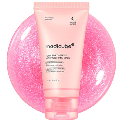  [Medicube] PDRN MASCARILLA NOCTURNA ENVOLVENTE CON CAFEÍNA ROSA 75 ML