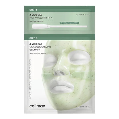 [celimax] [1 unidad] JI WOO GAE CICA PHA PEEL MÁSCARA EN GEL DE 2 PASOS_4 g + 30 g