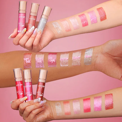 PKG  LABIAL LIP GLOSS GLITTER UP PINK UP