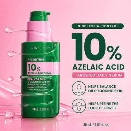 [NINE LESS] [RENOVAR] Suero A-Control con ácido azelaico al 10 %, 30 ml